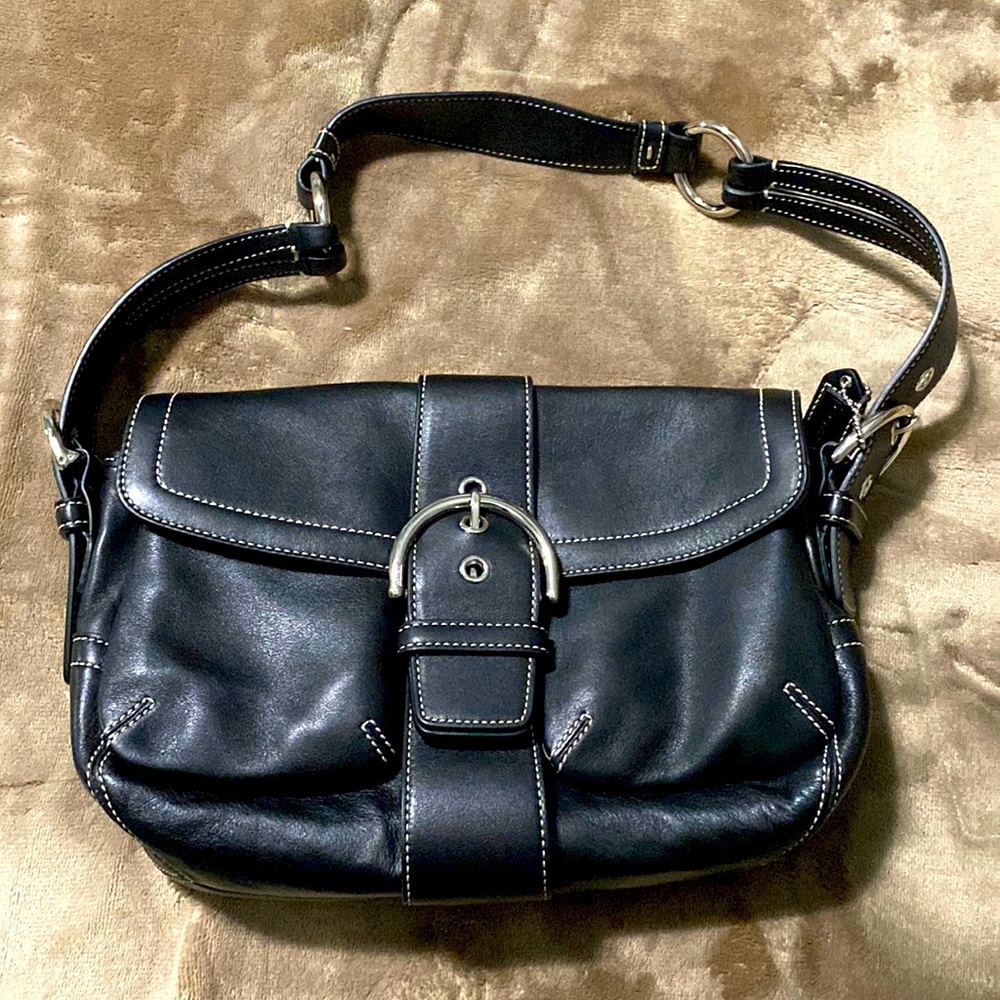 Black shoulder Coach purse